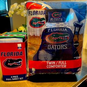 Florida Gator Twin/Full comforter & Full sheet set